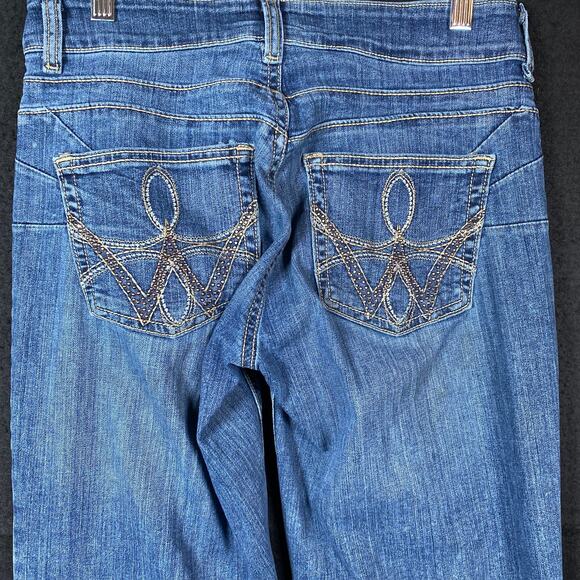 Wrangler Womens Jeans Blue Denim Straight Cotton Blend Stretch 5/6x32(30x31.5) - Picture 10 of 14
